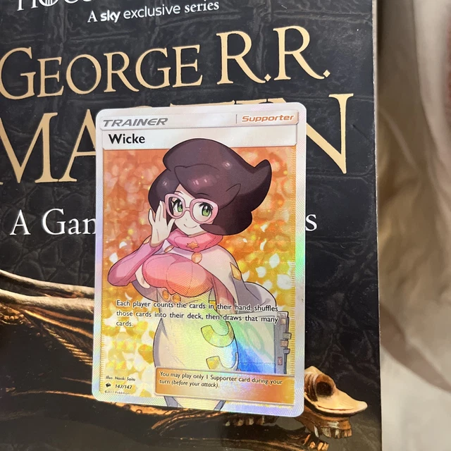 wicke pokemon card full art Pokémon Trainer 147/147 then draws that many cards Need THICC Wicke!!! Message me