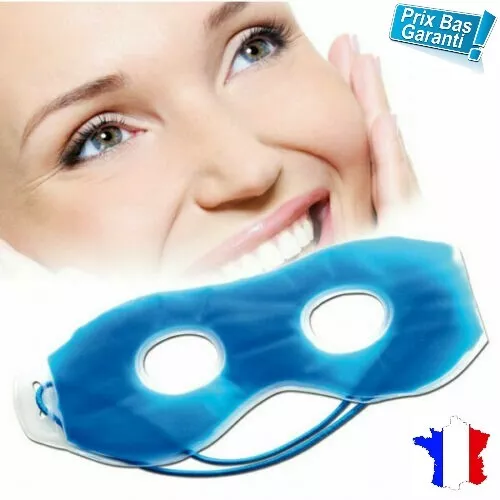 Masque Relaxant Yeux Gel Refrigerant Lunettes Anti Fatigue Cernes Migraine Bleu