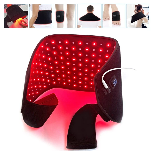 Almohadilla de cintura de terapia de luz roja infrarrojo cercano para aliviar el dolor de espalda cuello