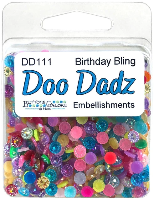 3 Pack Buttons Galore Doodadz Embellishments-Birthday Bling -DOODADZ-DD111