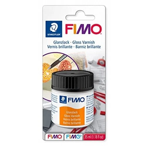 Staedtler Fimo 8704 01 BK. Barniz brillante transparente con base de agua.