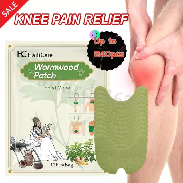 240 Wellnee Knee Pain Relief Patches Wormwood Sticker Neck Waist Joint Ache Pads