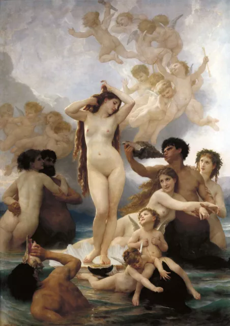 Bouguereau - The birth of Venus - Large A2 size Decor Canvas Art Print Unframed