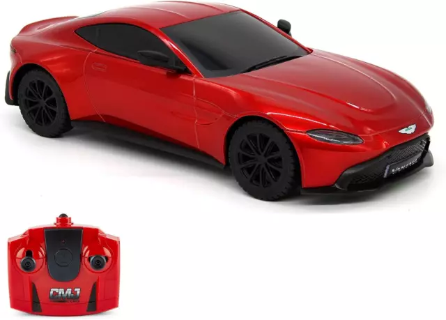 Aston Martin Vantage Officially Licensed Remote Control Car. 1:24 Scale Red CMJ