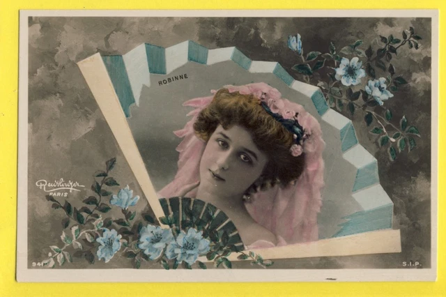CPA New Art Phot REUTLINGER, PARIS French Actress Gabrielle ROBINNE Fan Fan