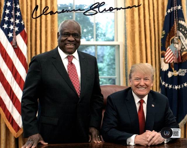Clarence Thomas Signed 8X10 Photo Beckett Bas Coa Us Supreme Court Justice 3