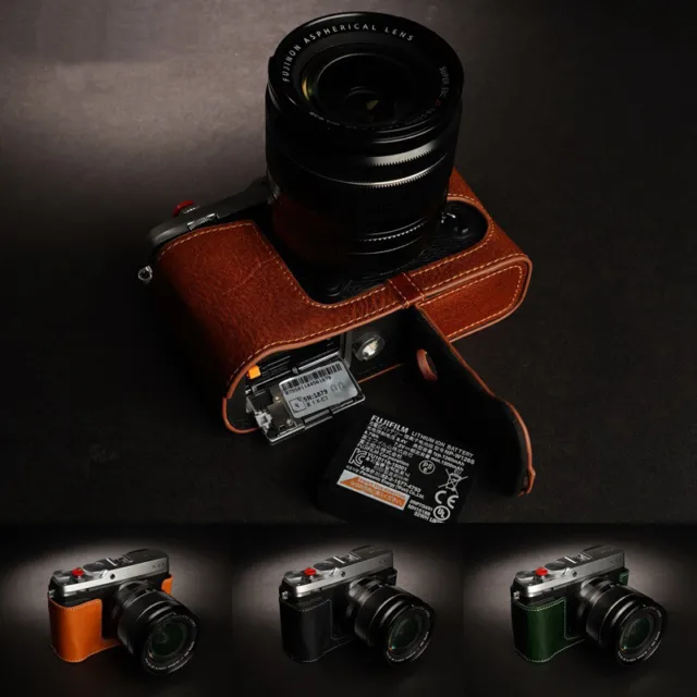 Handmade Genuine Leather Half Camera Case Cover For Fujifilm X-E3