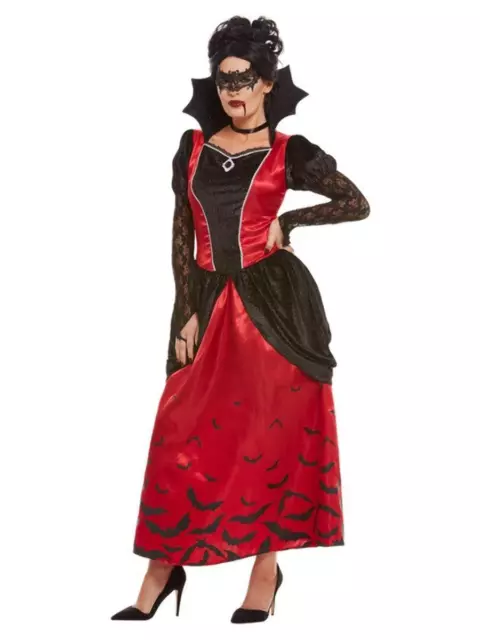 Smiffys Gothic Vampiress Costume, Black (Size S)