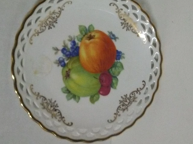 Winterling Bavaria Germany Fruit Plate, Reticulated Rim