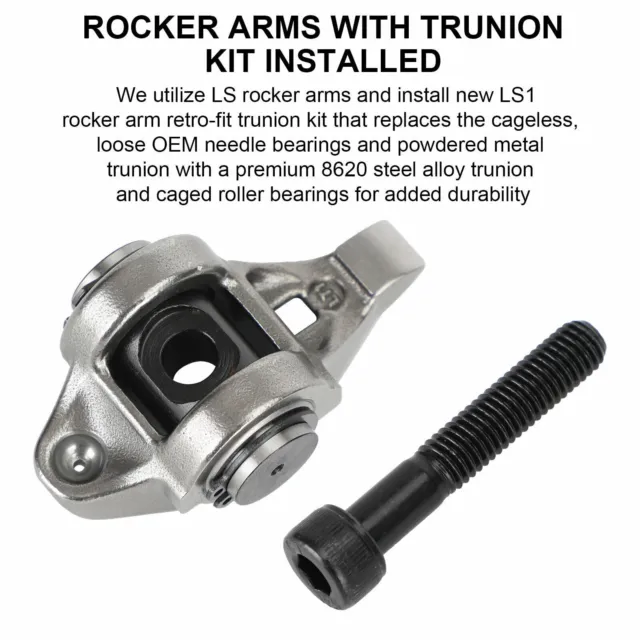 LS1 Rocker Arms WITH Trunion Kit Installed - 4.8 5.3 5.7 6.0 Rockers Trunnion