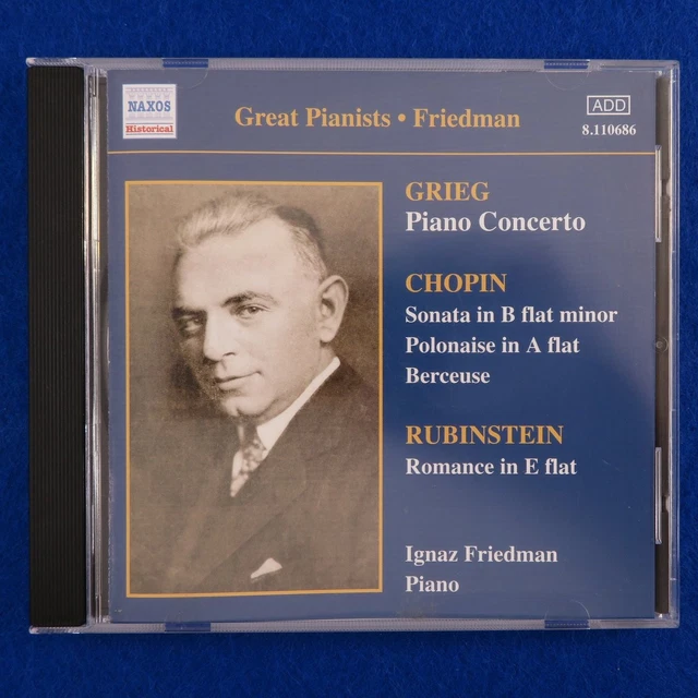 IGNAZ FRIEDMAN COMPLETE Solo Recordings 1923-1936 (4-CD Box 1990
