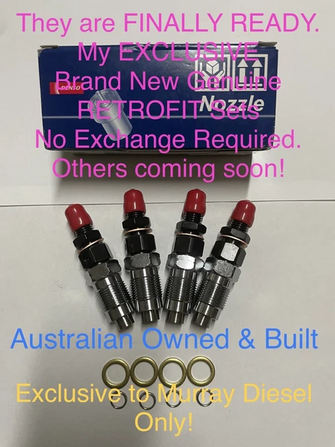 NEW GENUINE DENSO Retrofit Injectors for TOYOTA Hilux Surf 2.4L 2L-TE x ...