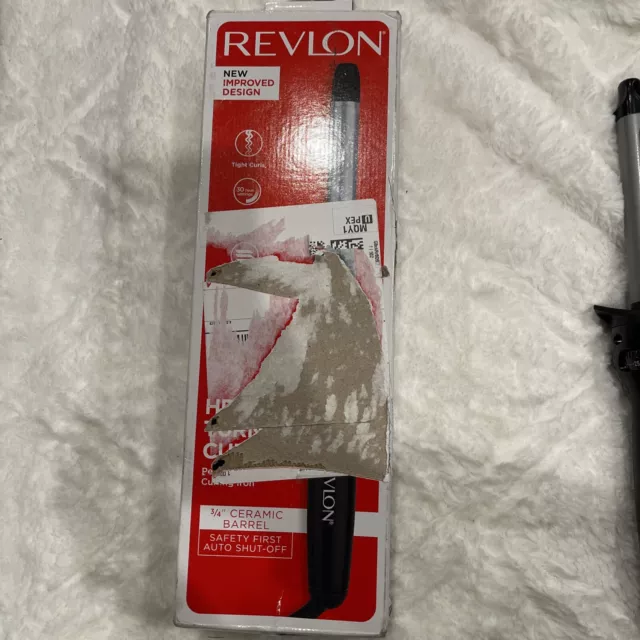 REVLON Perfect Heat Curling Iron, 3/4" Ceramic Barrel 30 Heat Settings Auto-Shut