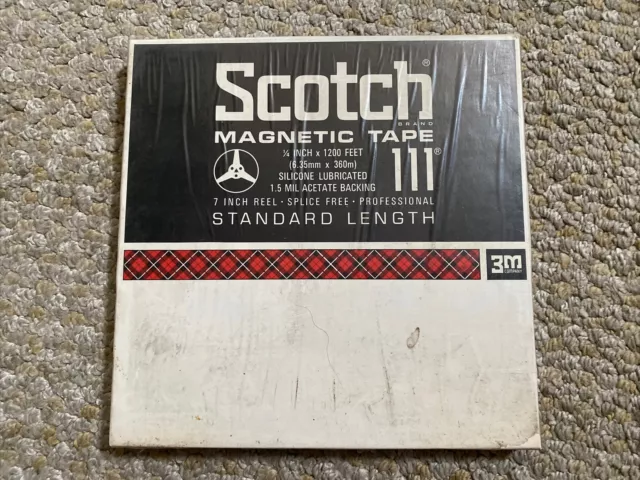 Vintage Scotch 111 Blank Magnetic  Reel to Reel 1200 Feet Tape 7" New Sealed
