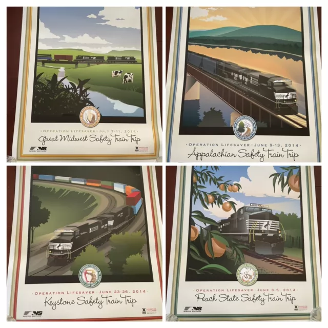 Norfolk Southern Railroad Art Posters Peach State Midwest Keystone Appalachian