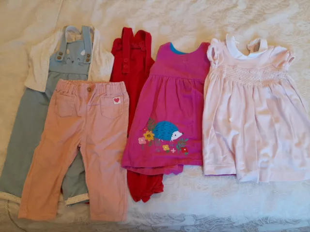 Baby Mädchen Kleidungspaket 12-18 Monate Frugi M&S John Lewis Kleider Hose