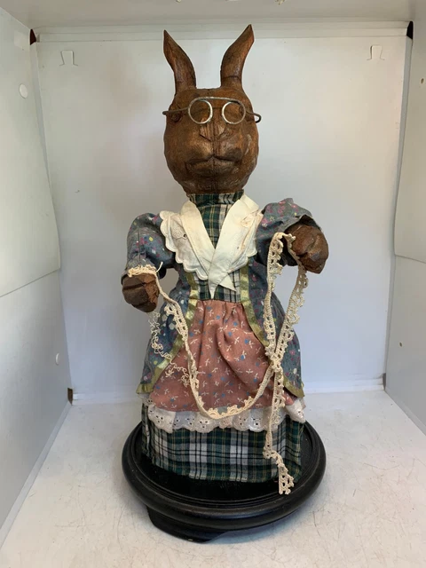 Ancien Automate Lapin Musicien - Grosse Caisse Et Cymbales - Jouet Mécanique Japon 1960