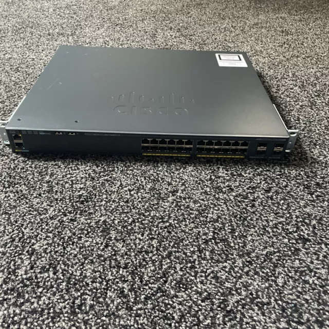 Cisco WS-C2960X-24PS-L Gigabit PoE Switch + Brackets