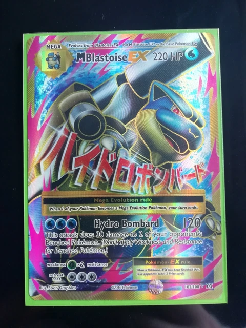 Full art mega blastoise ex evolutions card near mint
