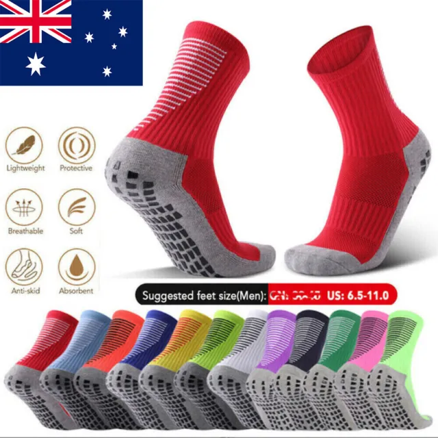 Football Socks Men Anti Slip Non Slip Grip Pads Sports Soccer Trusox Style Sock