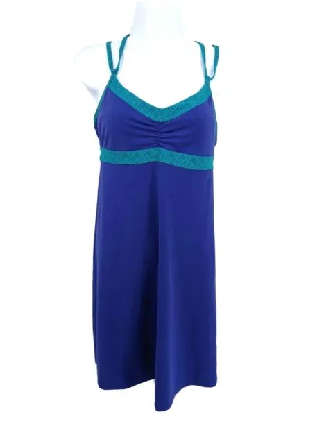 PrAna Womens Blue Dress Size XS Strappy Back Gym Workout Cover Athletic