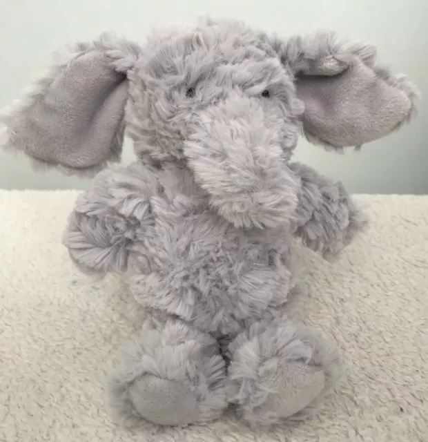 M & S Grey Elephant Soft Plush Rattle Toy 8" MARKS SPENCER Soother 20343156