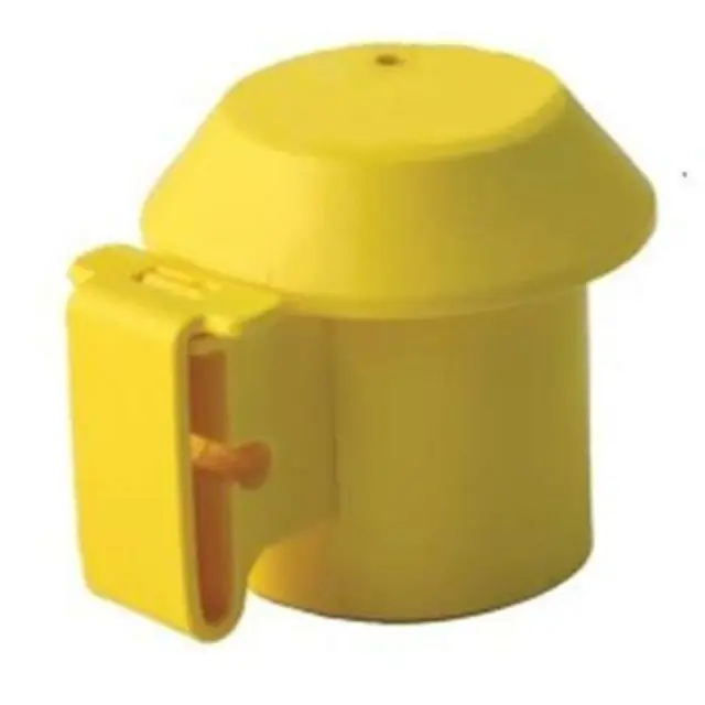 FENCE SHOCK 10PCS Safety Cap and Insulator, Electric Fence Yellow