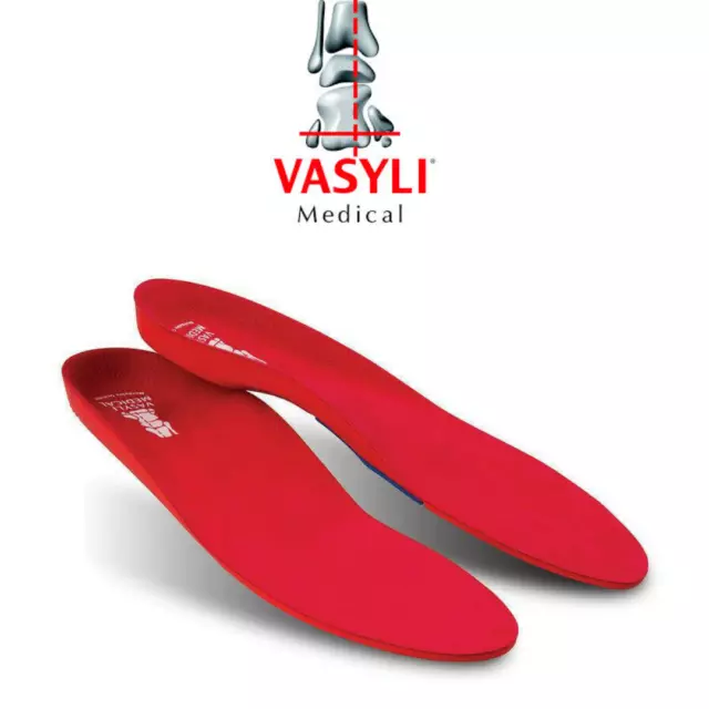 Vasyli Full Length Orthotics | Red (High Density) | Physio/Pod Rec'd | FREE POST