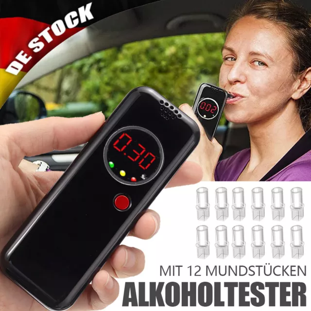 Alkoholtester Polizeigenau Alkoholmessgeräte 12 Mundstücken Profi Promilletester