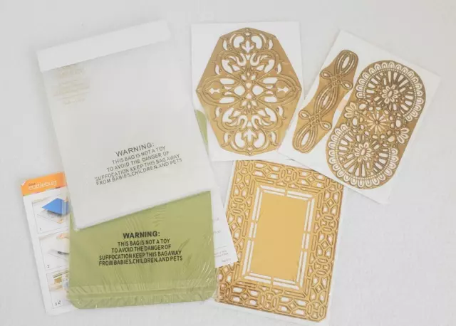 NEW ANNA GRIFFIN Eleanor Laces Medallion Frame Dies Mat & 3D  Embossing Folders