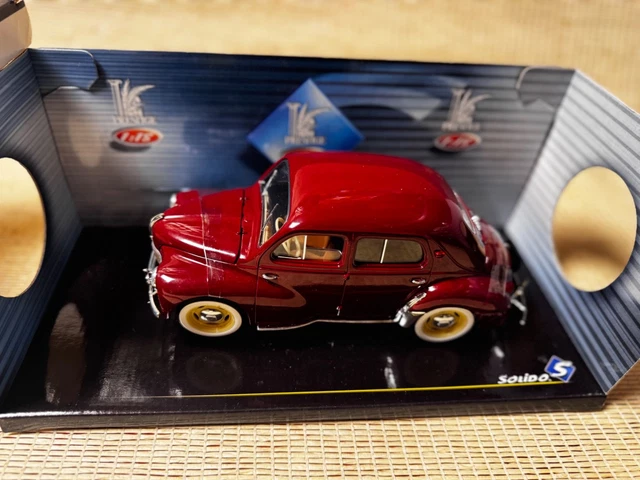 Solido 1/18 Renault 4CV 1954 – Version Garage Service – Miniature Collection – Boîte D'origine