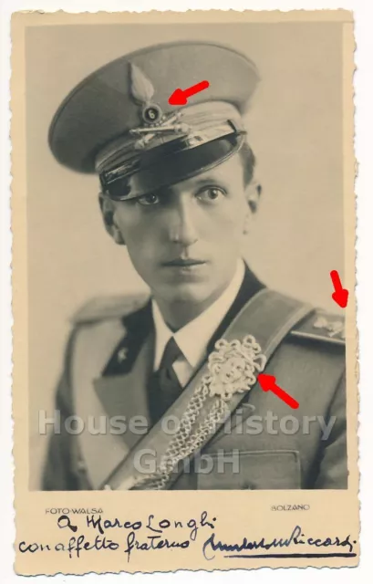 114641, Portraitfoto italienischer Soldat, Offizier, Schirmmütze, Bandelier
