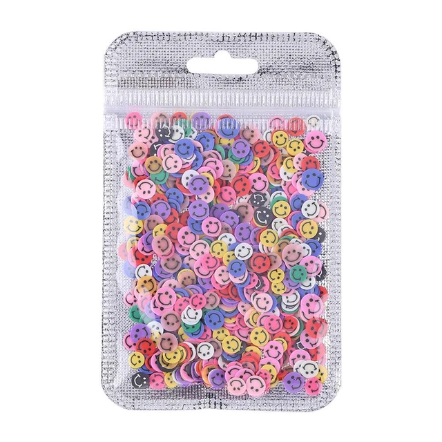 500pcs Smile Soft Clay Nail Art Stickers DIY Nails Decals Manicure Tools FS2#
