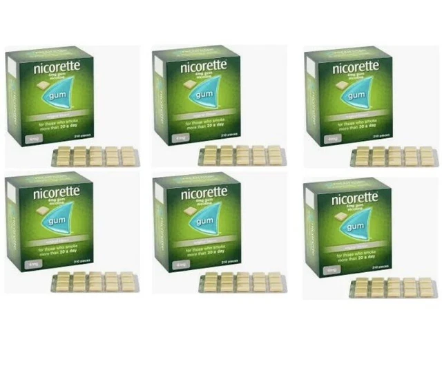 Nicorette Originalgeschmack 4 mg 210 x 6 Packungen.