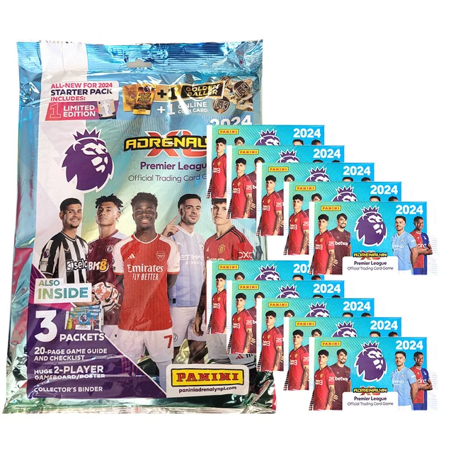 Carte collezionabili Premier League Adrenalyn XL 2023/24 - 1 avviatore + 10 booster