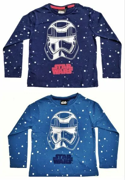 Star Wars `Stormtrooper` Long Sleeve Kids T-Shirt Boys Top - Official Merchandis