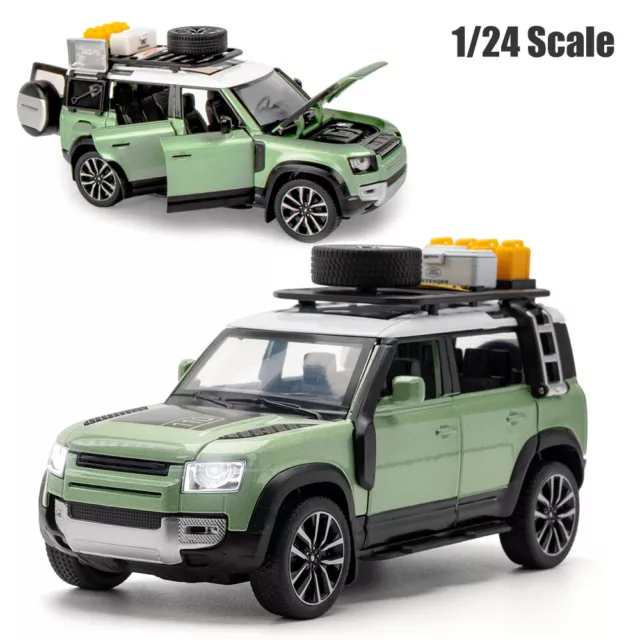 1:24 Diecast Vehicle for Land Rover Defender 110 Model Car Toy Sound Light Toy