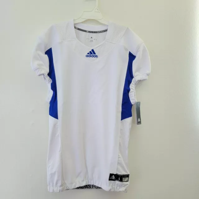 2  New Adidas 350 Tech fit Hyped Football Jersey White Blue & White Black NWT