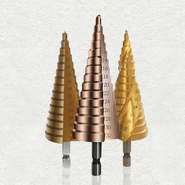 Titanium/Cobalt Step Cone Drill Hole Bit Cutter For Sheet Metal Cutting Opening
