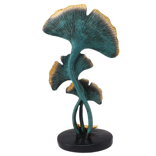 (Blue) Leaf Decoration Modern Resin Lightweight Stable Simple Fine