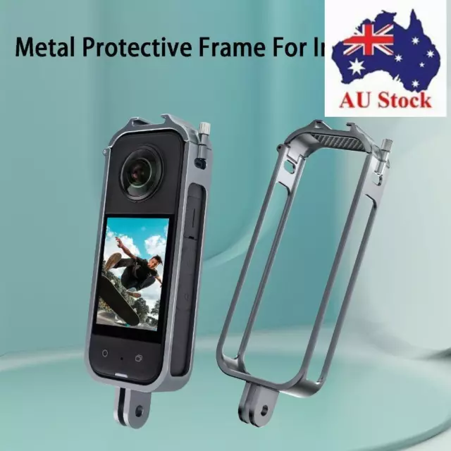 Housing Shell with Cold Shoe Cage Protective Metal Frame Case For Insta360 X3