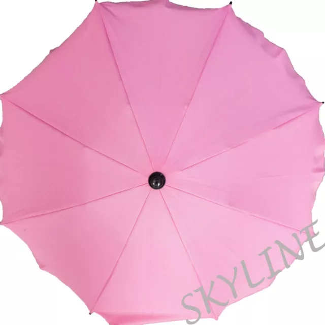 Parasol UV Pram Umbrella pour chaise poussette lin anti-allergique couleur rose