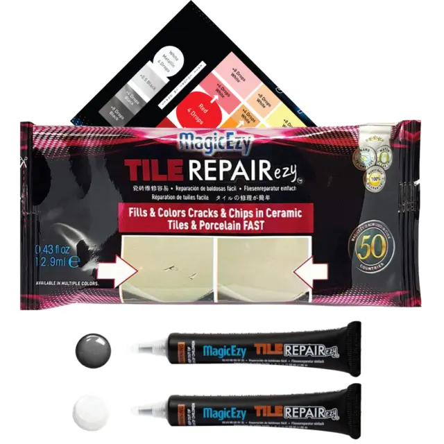 Tile REPAIRezy (Grey & White): Fix and Color Tile Cracks and Chips - MagicEzy
