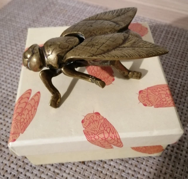 Petite Figurine Mouche En Laiton – Cendier – Boîte 10cm – Thème Animal (Occasion)