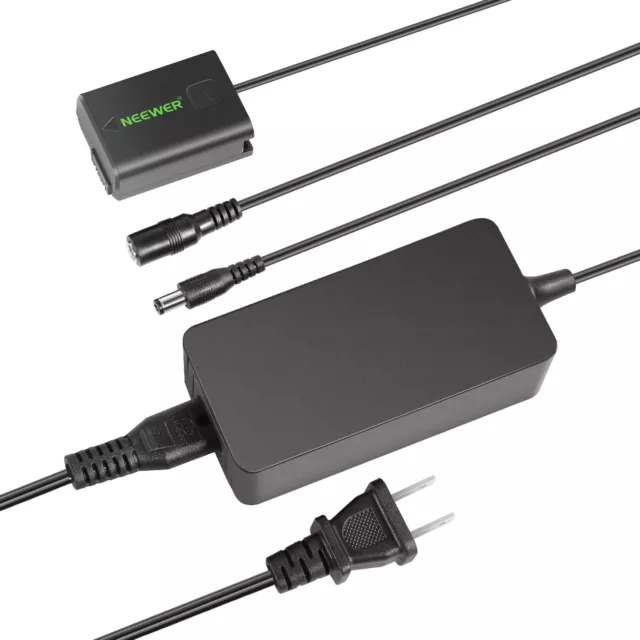 NEEWER AC-PW20 Dummy Battery with AC/DC Coupler Power Adapter Replacement