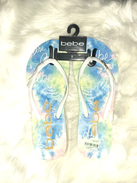 Women's Flip Flop Sandals Thong Open Toe Size 9 M Blue Pink White Women's Flip Flop Sandals Thong Open Toe Size 9 M Blue Pink White