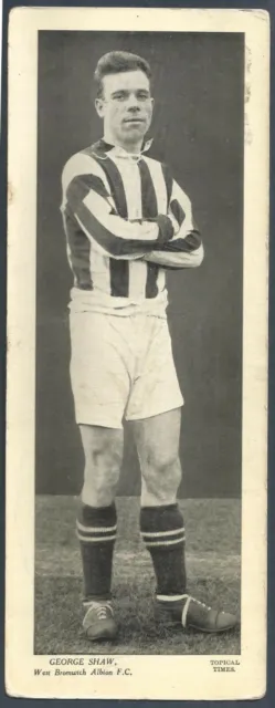Topical Times Footballer 1938-West Bromwich Albion-George Shaw