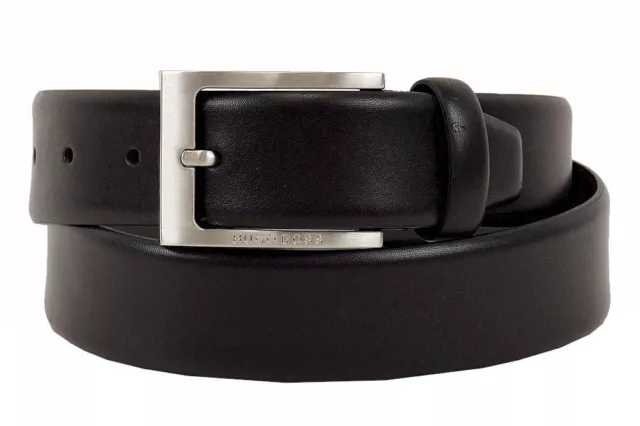 Hugo Boss Men's Seer Fashion Black Leather Belt