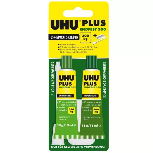 UHU Plus Endfest 300, 33 g in der Tube (Binder & Härter) 100g/39,09 Euro