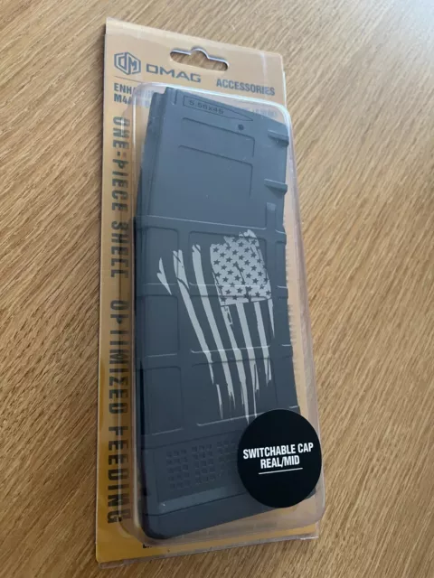 Airsoft BO manufacture chargeur 30/135bbs M4 AEG / Gravure drapeau USA